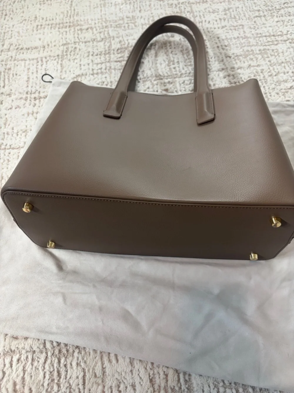 Freja New York Linnea Tote Bag Taupe Vegan Leather NWOT With Dust Bag R$318